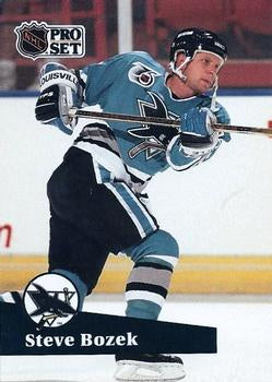 #486 - Steve Bozek - San Jose Sharks - 1991-92 Pro Set French Hockey