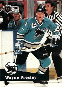 #488 - Wayne Presley - San Jose Sharks - 1991-92 Pro Set French Hockey