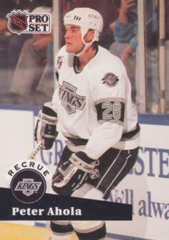 #540 - Peter Ahola - Los Angeles Kings - 1991-92 Pro Set French Hockey