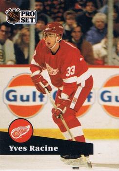 #54 - Yves Racine - Detroit Red Wings - 1991-92 Pro Set French Hockey