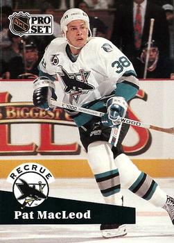 #559 - Pat MacLeod - San Jose Sharks - 1991-92 Pro Set French Hockey