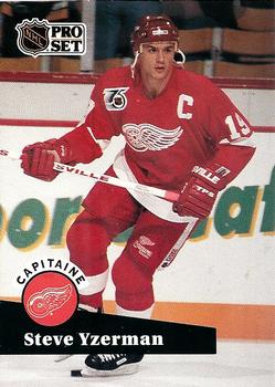 #571 - Steve Yzerman - Detroit Red Wings - 1991-92 Pro Set French Hockey