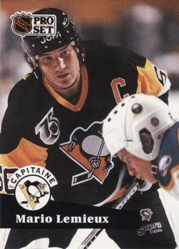 #581 - Mario Lemieux - Pittsburgh Penguins - 1991-92 Pro Set French Hockey