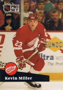 #60 - Kevin Miller - Detroit Red Wings - 1991-92 Pro Set French Hockey