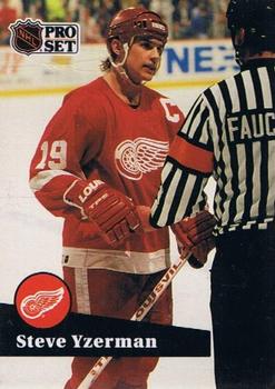 #62 - Steve Yzerman - Detroit Red Wings - 1991-92 Pro Set French Hockey