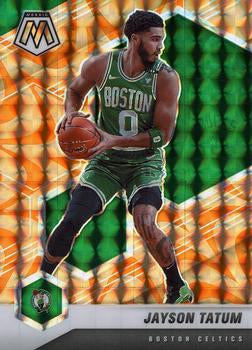 #107 Jayson Tatum - Boston Celtics - 2020-21 Panini Mosaic - Mosaic Reactive Orange Basketball