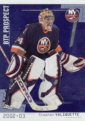 #107 Steve Valiquette - New York Islanders - 2002-03 Be a Player Between the Pipes Hockey