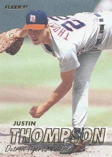 #107 Justin Thompson - Detroit Tigers - 1997 Fleer Baseball