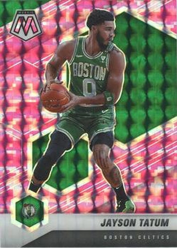 #107 Jayson Tatum - Boston Celtics - 2020-21 Panini Mosaic - Mosaic Camo Pink Basketball