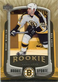 #107 Ben Guite - Boston Bruins - 2005-06 Upper Deck Rookie Update Hockey
