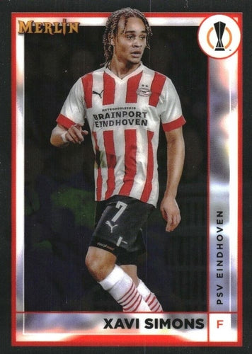 #107 Xavi Simons - PSV Eindhoven - 2022-23 Merlin Chrome UEFA Club Competitions Soccer