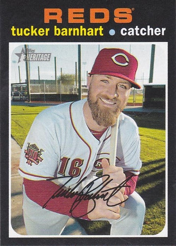 #107 Tucker Barnhart - Cincinnati Reds - 2020 Topps Heritage Baseball