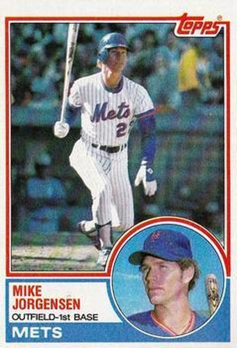 #107 Mike Jorgensen - New York Mets - 1983 Topps Baseball