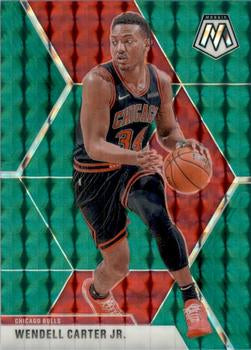 #107 Wendell Carter Jr. - Chicago Bulls - 2019-20 Panini Mosaic - Green Prizm Basketball