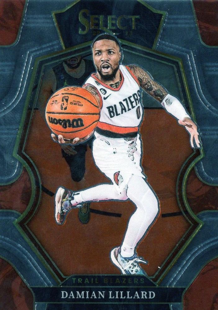 #107 Damian Lillard - Portland Trail Blazers - 2022-23 Panini Select Basketball