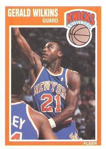 #107a Gerald Wilkins - New York Knicks - 1989-90 Fleer Basketball