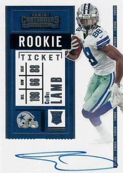#107b CeeDee Lamb - Dallas Cowboys - 2020 Panini Contenders Football