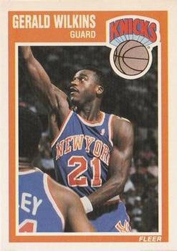 #107b Gerald Wilkins - New York Knicks - 1989-90 Fleer Basketball