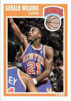 #107c Gerald Wilkins - New York Knicks - 1989-90 Fleer Basketball