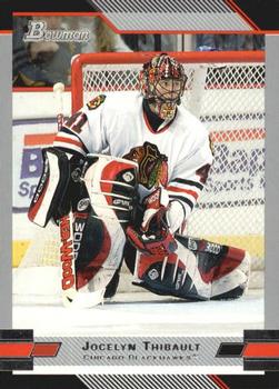 #108 Jocelyn Thibault - Chicago Blackhawks - 2003-04 Bowman Draft Picks and Prospects Hockey