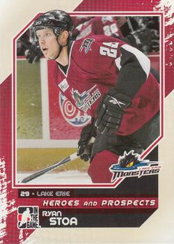 #108 Ryan Stoa - Lake Erie Monsters - 2010-11 In The Game Heroes and Prospects Hockey