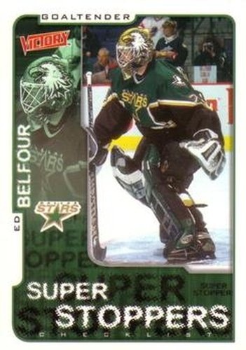 #108 Ed Belfour - Dallas Stars - 2001-02 Upper Deck Victory Hockey