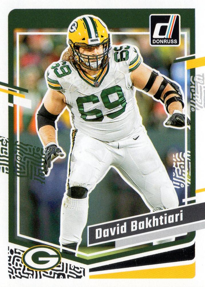 #108 David Bakhtiari - Green Bay Packers - 2023 Donruss Football