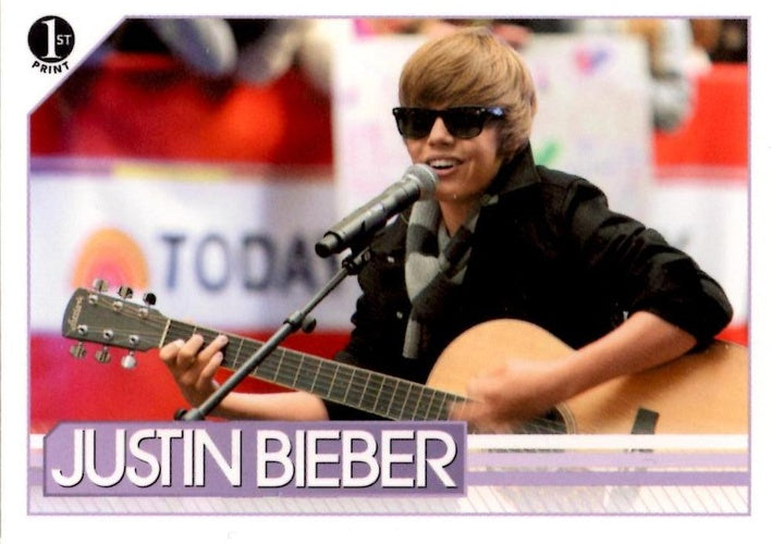 #108 When he started playing Favorite Girl on Today - 2010 Panini Justin Bieber