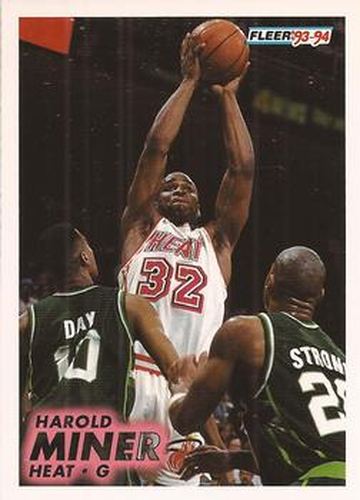 #108 Harold Miner - Miami Heat - 1993-94 Fleer Basketball