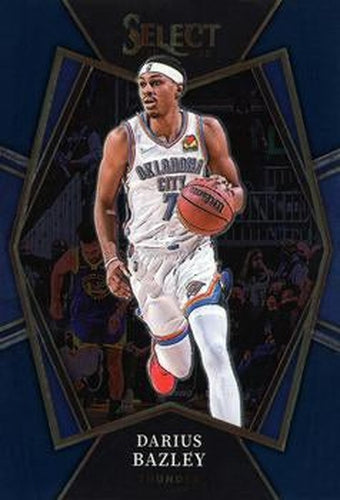 #108 Darius Bazley - Oklahoma City Thunder - 2021-22 Panini Select - Blue Basketball