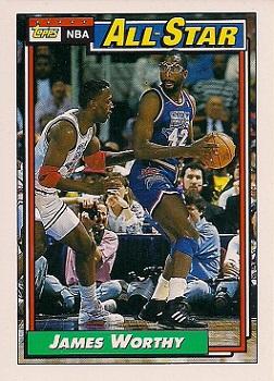 #108 James Worthy - Los Angeles Lakers - 1992-93 Topps Basketball