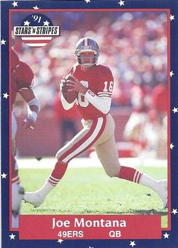#108 Joe Montana - San Francisco 49ers - 1991 Fleer Stars 'n Stripes Football