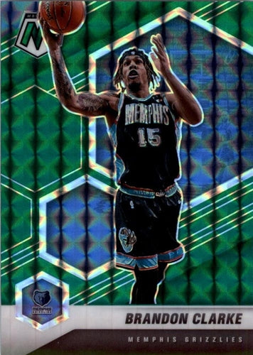 #108 Brandon Clarke - Memphis Grizzlies - 2020-21 Panini Mosaic - Mosaic Green Basketball