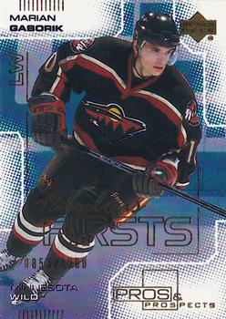 #108 Marian Gaborik - Minnesota Wild - 2000-01 Upper Deck Pros & Prospects Hockey