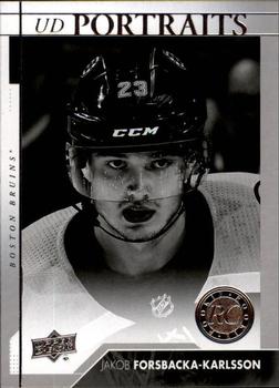 #P-109 Jakob Forsbacka-Karlsson - Boston Bruins - 2017-18 Upper Deck - UD Portraits Hockey