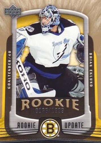 #109 Brian Eklund - Boston Bruins - 2005-06 Upper Deck Rookie Update Hockey