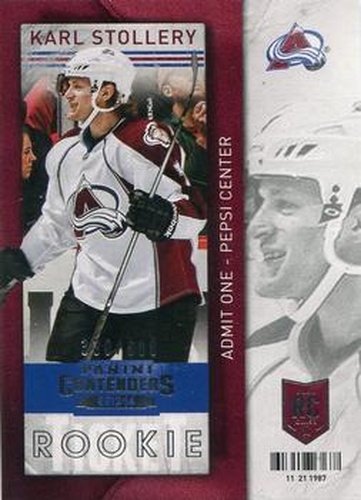 #109 Karl Stollery - Colorado Avalanche - 2013-14 Panini Contenders Hockey