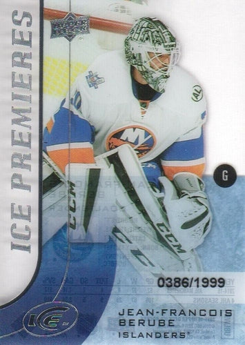 #109 - Jean-Francois Berube - New York Islanders - 2015-16 Upper Deck Ice Hockey