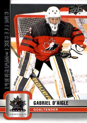 #109 Gabriel D'Aigle - Canada - 2023 Upper Deck Team Canada Juniors Hockey