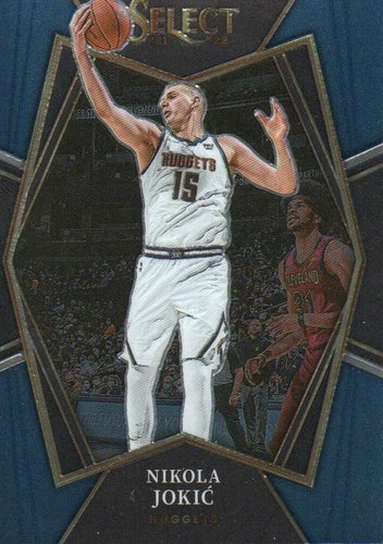 #109 Nikola Jokic - Denver Nuggets - 2021-22 Panini Select - Blue Basketball