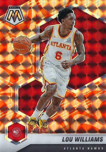 #109 Lou Williams - Atlanta Hawks - 2020-21 Panini Mosaic - Mosaic Reactive Orange Basketball