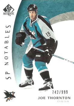 #109 Joe Thornton - San Jose Sharks - 2005-06 SP Authentic Hockey