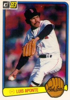 #109 Luis Aponte - Boston Red Sox - 1983 Donruss Baseball