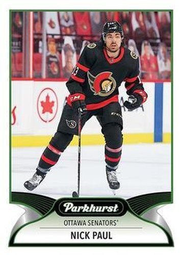 #109 Nick Paul - Ottawa Senators - 2021-22 Parkhurst Hockey