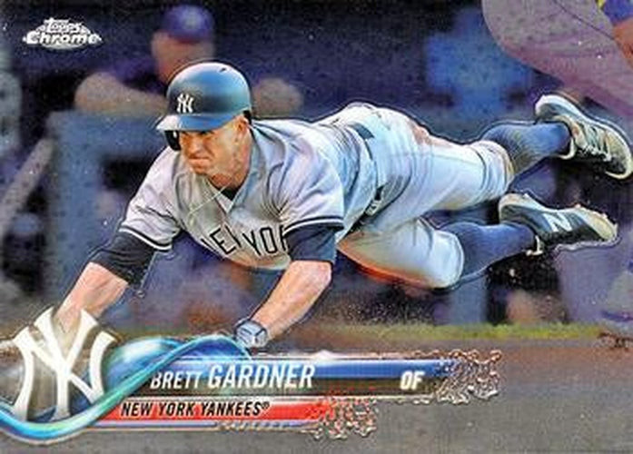 #109 Brett Gardner - New York Yankees - 2018 Topps Chrome Baseball