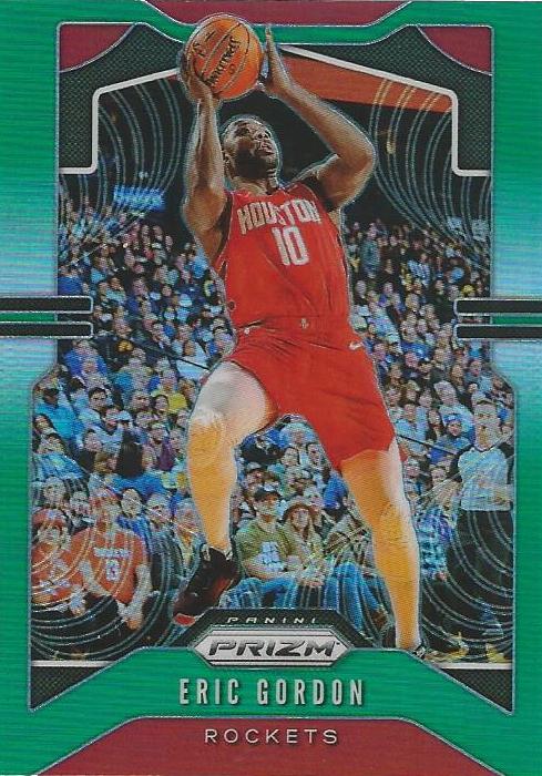 #109 Eric Gordon - Houston Rockets - 2019-20 Panini Prizm - Prizms Green Basketball