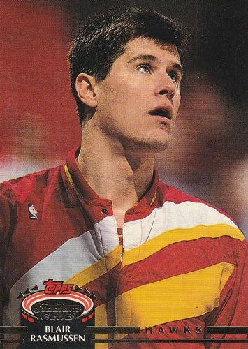 #109 Blair Rasmussen - Atlanta Hawks - 1992-93 Stadium Club Basketball