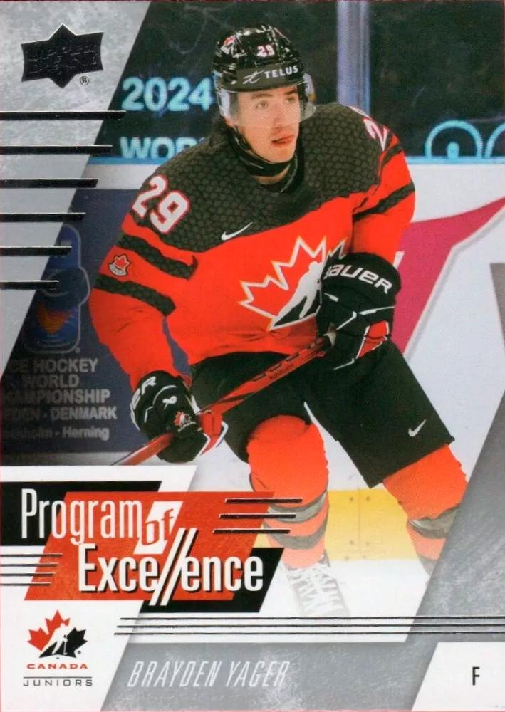 #109 Brayden Yager - Canada - 2024 Upper Deck Team Canada Juniors Hockey