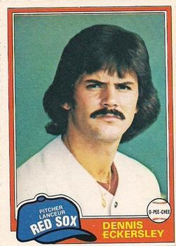 #109 Dennis Eckersley - Boston Red Sox - 1981 O-Pee-Chee - Gray Back Baseball