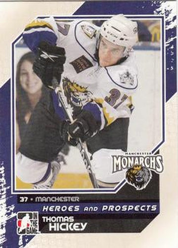 #109 Thomas Hickey - Manchester Monarchs - 2010-11 In The Game Heroes and Prospects Hockey